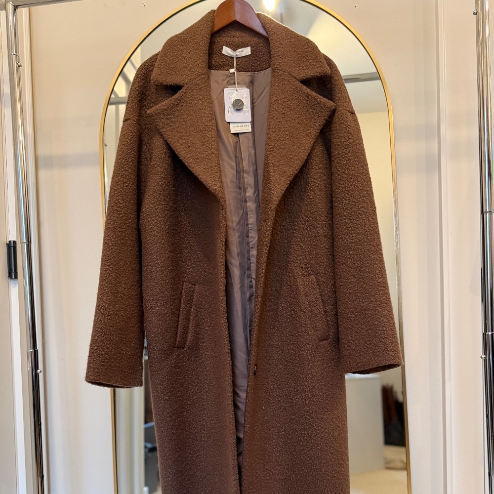 Commense Oversized Wool Blend Long Coat XL
